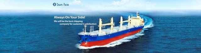 썬에이스해운 홈페이지 이미지. STX그린로지스 제공