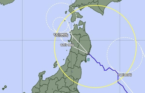 태풍 ‘마리아’ 이동 경로. 일본 기상청 홈페이지 캡처