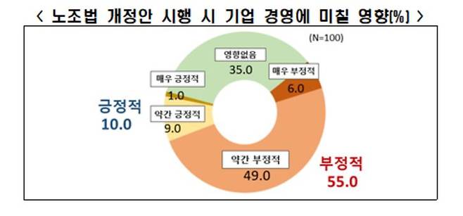 노조법 개정안 시행 시 기업 경영에 미칠 영향 [한경협]