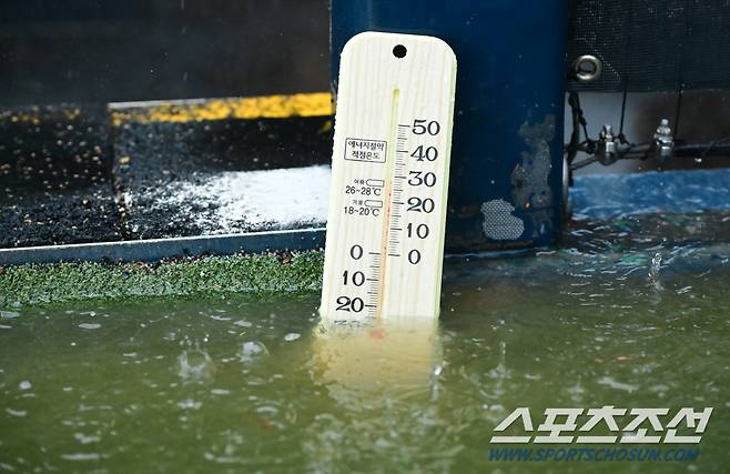 13일 잠실구장에서 열릴 예정이던 두산 베어스와 롯데 자이언츠의 경기가 우천 취소됐다. 잠실=박재만 기자 pjm@sportschosun.com/2024.08.13/