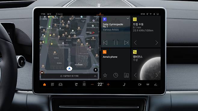 폴스타4 올라 탄 'TMAP 오토'…넓어진 가로 디스플레이에 '퐁당'