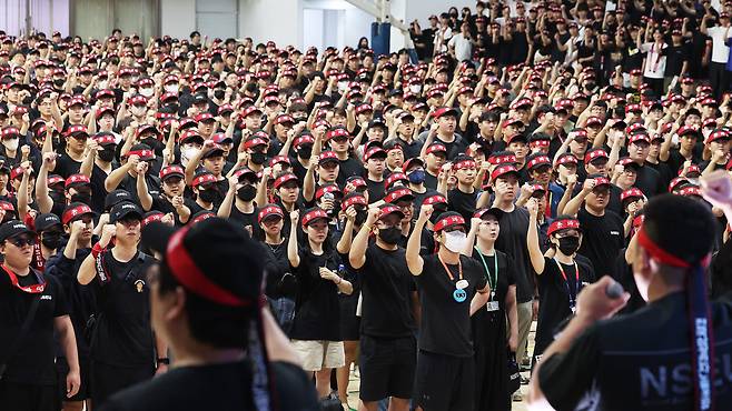 전삼노 총파업 승리 궐기대회 2024.7.22 [사진제공:연합뉴스]