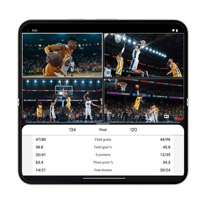 픽셀9 프로 폴드를 펼쳤을 때 8인치 디스플레이를 활용할 수 있다.(사진=구글)