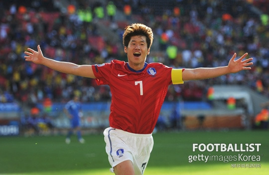 박지성(당시 대한민국 남자 축구대표팀). 게티이미지코리아