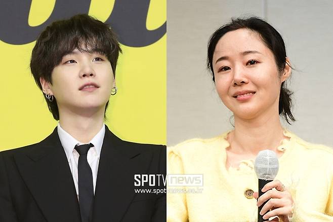 ▲ 슈가(왼쪽), 민희진. ⓒ곽혜미 기자