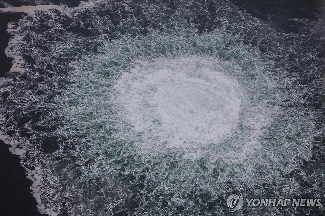 노르트스트림 가스관 폭발 [스웨덴 해안경비대/AFP 연합뉴스 자료사진. 재판매 및 DB 금지]