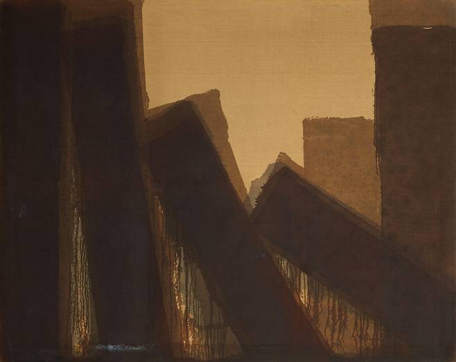 다색(Burnt Umber), 1980, 마포에 유채, Oil on linen, 181.3×228, 국립현대미술관 소장