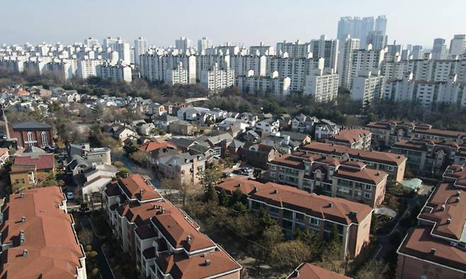 경기도 고양시 일산 신도시 일대 빌라·아파트 단지의 모습. 뉴시스
