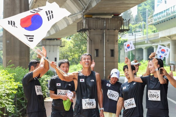 ▲ 션이 지난 15일 81.5km를 완주한 모습. 제공|한국해비타트