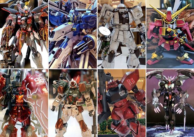 루시퍼 커스텀 - 민어진作, 딥 몬드리안 - 최민석作, 화이트오거 - 박동혁作, 진무사건담 전국의 꼬마진 - 신민우作, 추락한 샛별 - 안세원作, 조니라이덴 겔구그 - 박민승作 , 버스트 건담 실전 배치형 - 문성철作, 사이코 자쿠 마리다 커스텀 - 이석현作 (왼쪽위부터 시계방향)