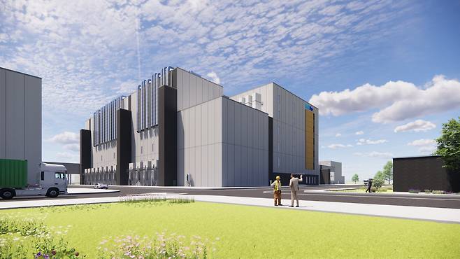 에코프로비엠·SK온·포드가 합작해 캐나다 퀘백 베캉쿠아에 건설 중인 양극재 공장 조감도. / 에코프로 제공