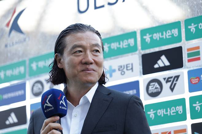 울산문수축구경기장/ K리그1/ 울산HDFC vs 수원FC/ 울산 김판곤 감독/ 방송사 사전 인터뷰/ 사진 김정수