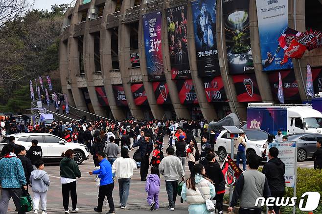 홈 경기 당일 포항 스틸야드의 전경.2024.3.17/뉴스1 ⓒ News1 최창호 기자