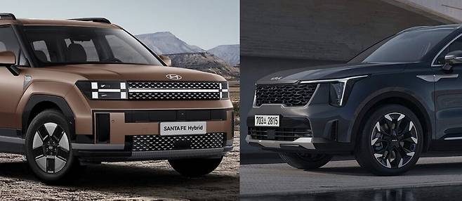 사진 : 현대차 싼타페 풀체인지, 기아 쏘렌토 페이스리프트