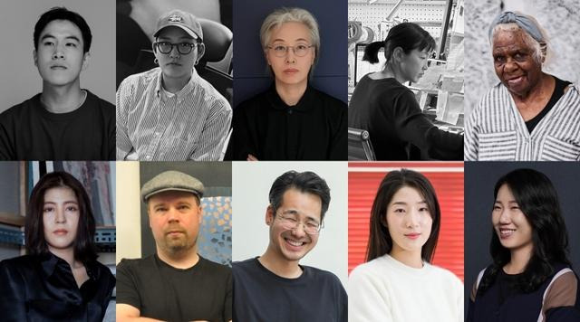 강철규(왼쪽 위부터 시계 방향으로), 김시안, 김은진, 페이지 지영 문, 베티 머플러, 한진, 최지원, 이세준, 요헨 판크라트, 서원미. 키아프 제공