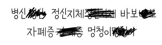 피플퍼스트 또박체에는 장애 혐오 단어를 적으면 자동으로 지워지는 기능이 있다. 어도비 프로그램에서만 사용 가능하다. 사진 피플퍼스트성북 유튜브 캡처