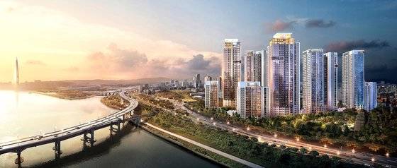 서울 강남구 청담동에 들어서는 청담르엘(옛 청담삼익 재건축) 조감도.