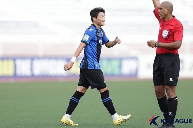 ▲ 축구대표팀에 첫 부름 받은 인천 유나이티드 측면 수비수 최우진. ⓒ한국프로축구연맹