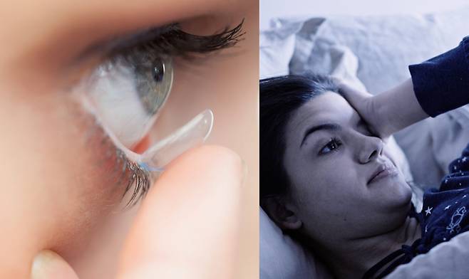 콘택트렌즈를 끼고 자면 눈이 산소를 충분히 공급받지 못해 건조함과 자극을 유발할 뿐만 아니라, 감염 위험이 높아진다. [사진= 게티이미지뱅크]