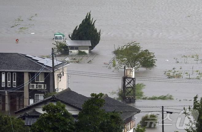 일본 태풍 산산 ⓒ 로이터=뉴스1 ⓒ News1 구경진 인턴기자