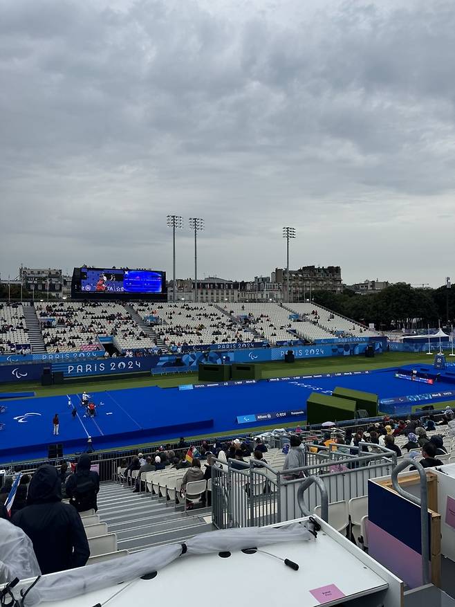 30일(한국시간) 프랑스 파리 앵발리드에서 2024 파리 패럴림픽 양궁 경기가 진행되고 있다. 사진 | 대한장애인체육회