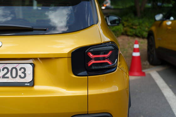 The taillight of the Jeep Avenger EV, inspired by jerry-cans of yesteryear [CHO YONG-JUN]