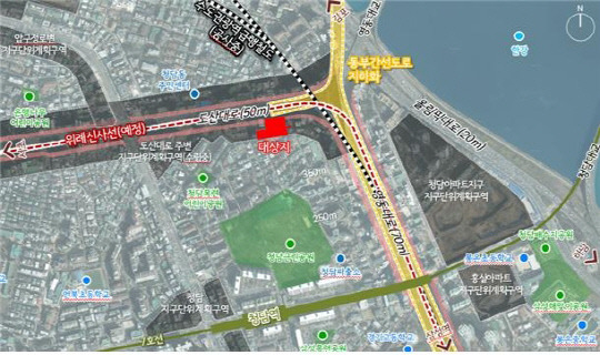 서울시 역세권 활성화사업 신규 대상지 강남구 청담동 52-3번지 일대 위치도 [서울시 제공]