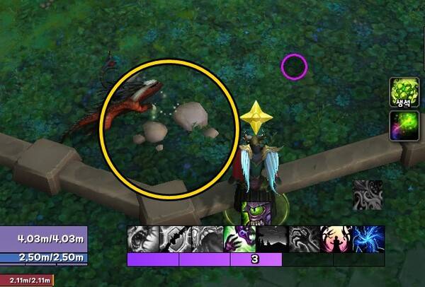 - 카즈 알가르 전역에 상호작용이 가능한 흙과 바위들이 존재한다&nbsp;