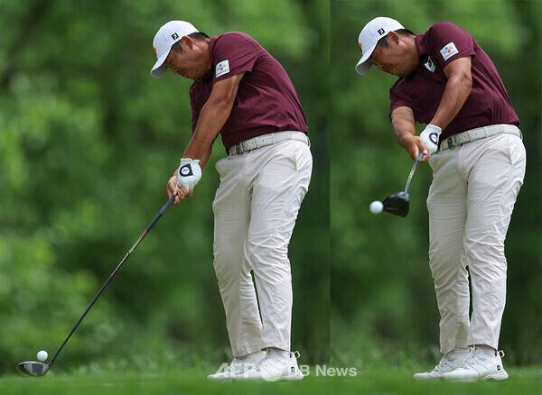 미국프로골프(PGA) 투어 2024 정규 시즌 평균 드라이브 비거리 3위를 기록한 한국의 장타자 안병훈 프로가 골프 스윙 하는 모습이다. 사진제공=ⓒAFPBBNews = News1