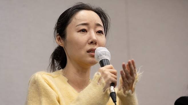 ▲ 기자회견서 발언하는 민희진 대표 [연합뉴스]&nbsp;