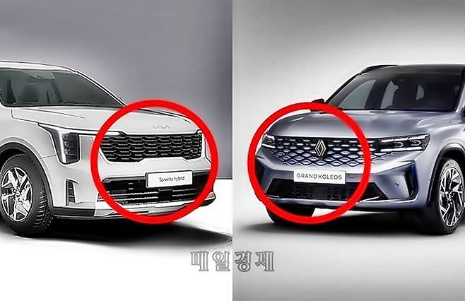 국내 1위 아빠차인 쏘렌토와 도전자인 그랑 콜레오스 [사진출처=기아, 르노]