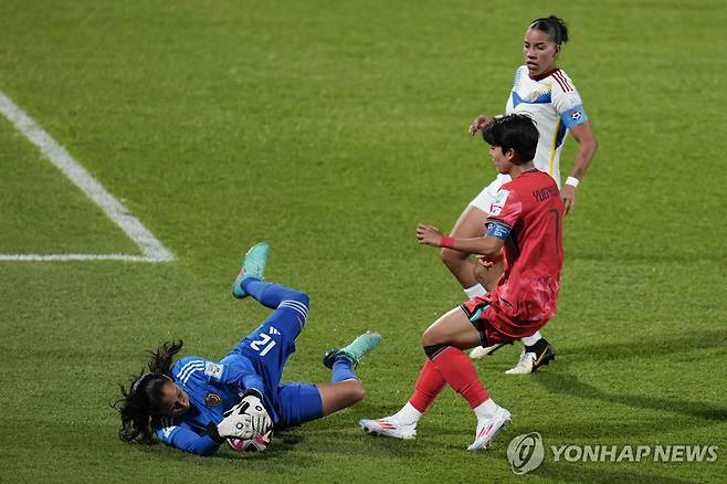 득점에 실패하는 한국 [AP=연합뉴스]