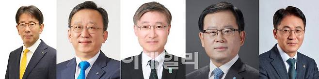 이재근(왼쪽부터) KB국민은행장, 정상혁 신한은행장, 이승열 하나은행장, 조병규 우리은행장, 이석용 NH농협은행장.