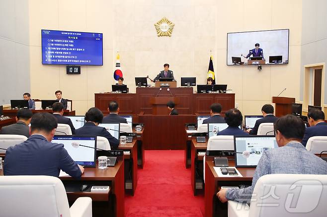 6일 개회한 밀양시의회가 본회의를 열고 있다.(밀양시의회 제공)