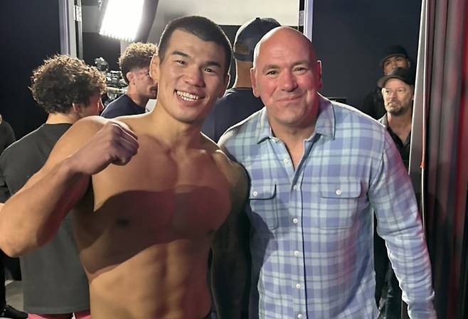 고석현과 데이나 화이트 UFC CEO. 사진=고석현 인스타그램