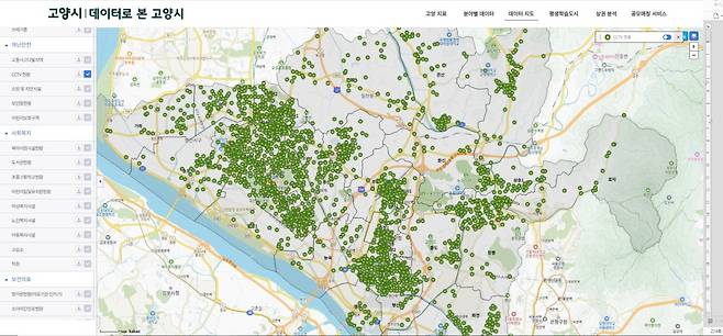 CCTV 위치 현황 공공데이터 [고양시 제공, 재판매 및 DB 금지]