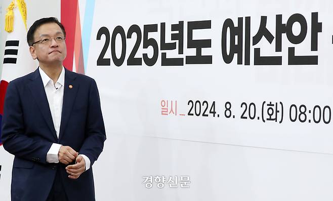 최상목 경제부총리 겸 기획재정부장관이 지난달 20일 국회에서 열린 ‘2025년도 예산안 관련 당·정협의회’에 앞서 생각에 잠겨 있다. 박민규 선임기자