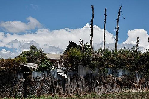 불에 탄 케냐 학교 기숙사 모습 [AFP=연합뉴스]