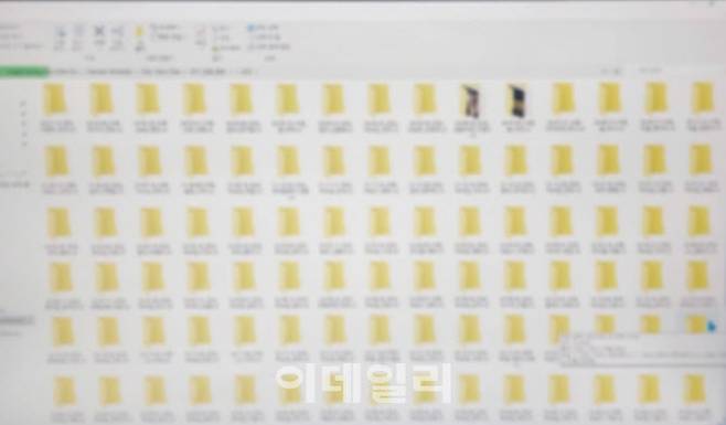 온라인에서 ‘검은부엉이’로 활동한 A씨 PC에서 발견된 2000여 개에 달하는 불법 성매매 촬영 영상들.(사진=경기남부경찰청)