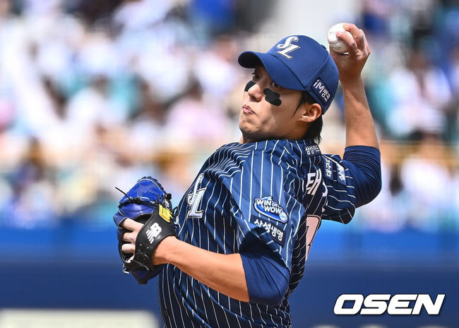 [OSEN=이석우 기자] 삼성 원태인. 2024.04.14 / foto0307@osen.co.kr