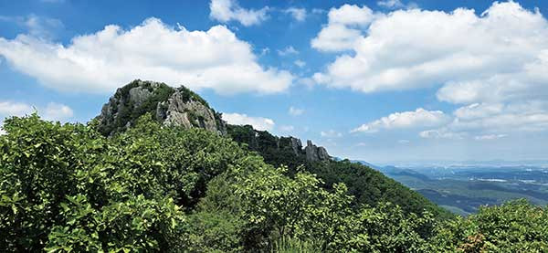 달음산은 정상에 가까워질수록 악산으로 변신한다.