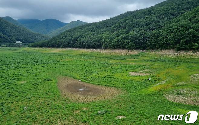 지난 2022년 계속된 가뭄의 영향으로 경북 영천댐 곳곳에서 바닥이 들어나고 있다. ⓒ News1 최창호 기자