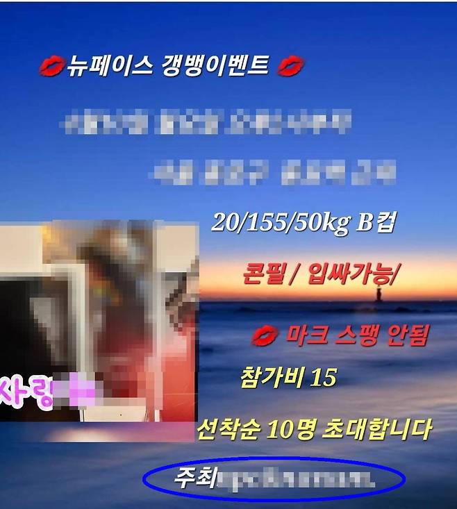 A씨 등이 소셜 미디어에 올린 집단 성매매 광고. /서울중앙지검