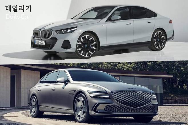 제네시스 G80 전기차 vs. BMW i5