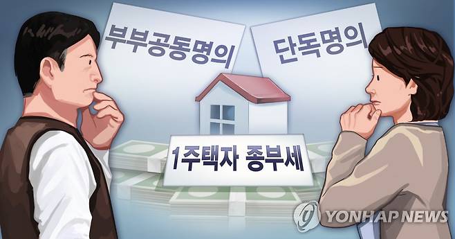 부부 공동명의 등 종부세 합산배제·특례 이달 신청 (PG) [장현경 제작] 일러스트