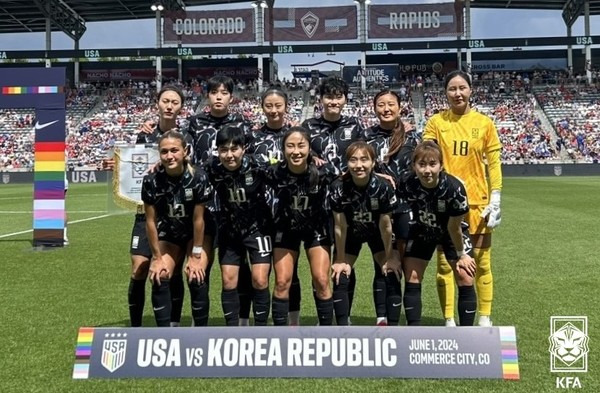 대한민국 여자 축구대표팀. 대한축구협회 제공