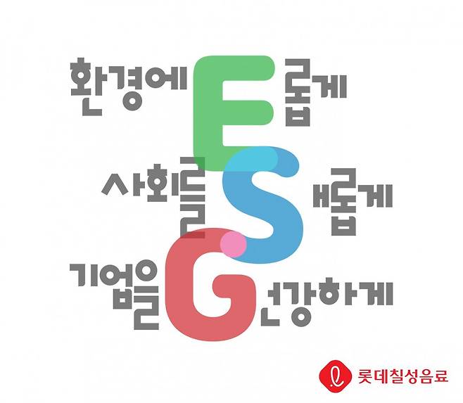 롯데칠성음료 ESG 슬로건. 사진제공｜롯데칠성음료