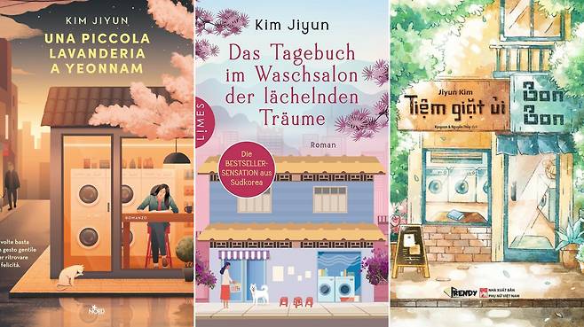 (From left) The Italian, German and Vietnamese editions of "Yeonnam-dong's Smiley Laundromat" (Nord, Limes Verlag and Phuc Minh)