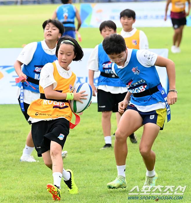 24일 용산어린이공원에서 2024 청소년스포츠한마당 태그럭비 대회가 열렸다.  용산=허상욱 기자 wook@sportschosun.com/2024.08.24/