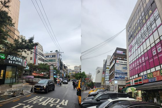 삼호가든 사거리 뒤편으로 밀집한 반포 학원가. 장원석 기자